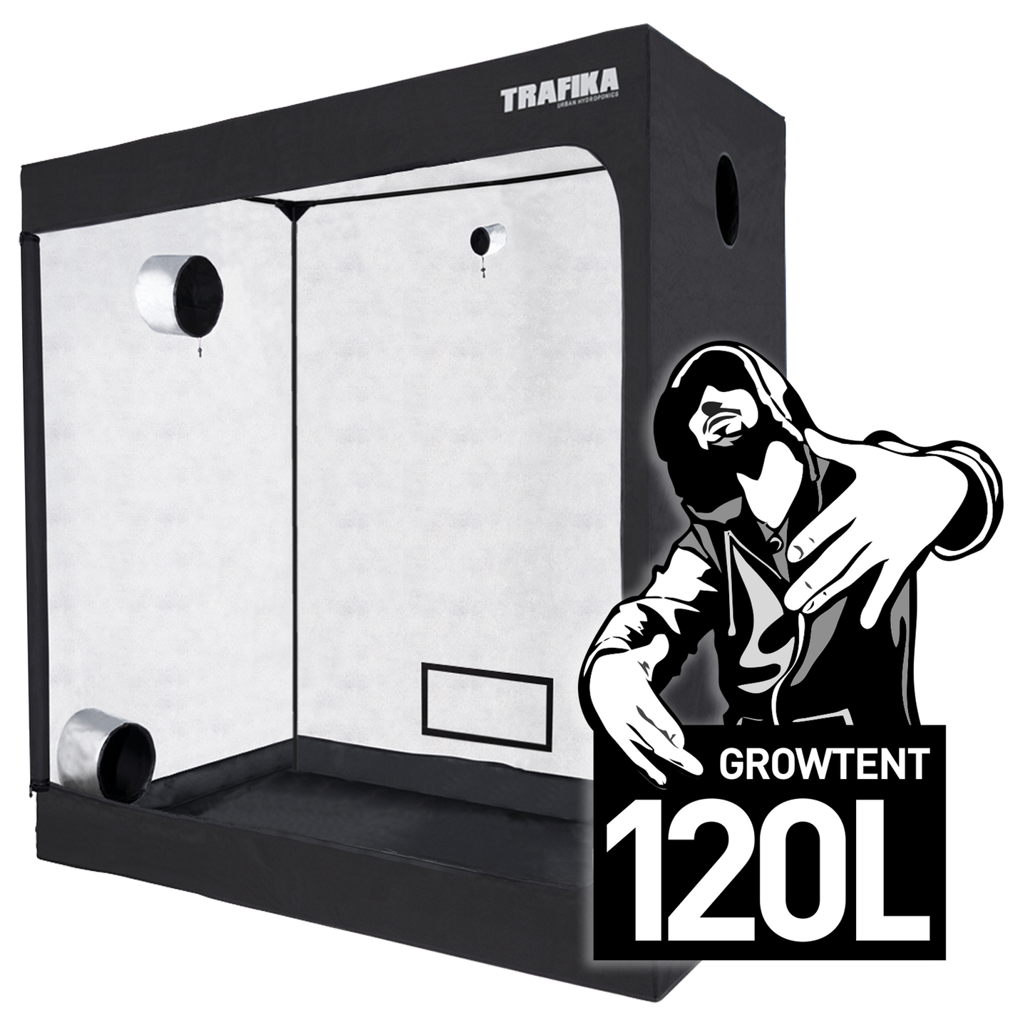 TRAFIKA GROWTENT 120L | Armário de cultivo interior 120 x 60 x 180 cm