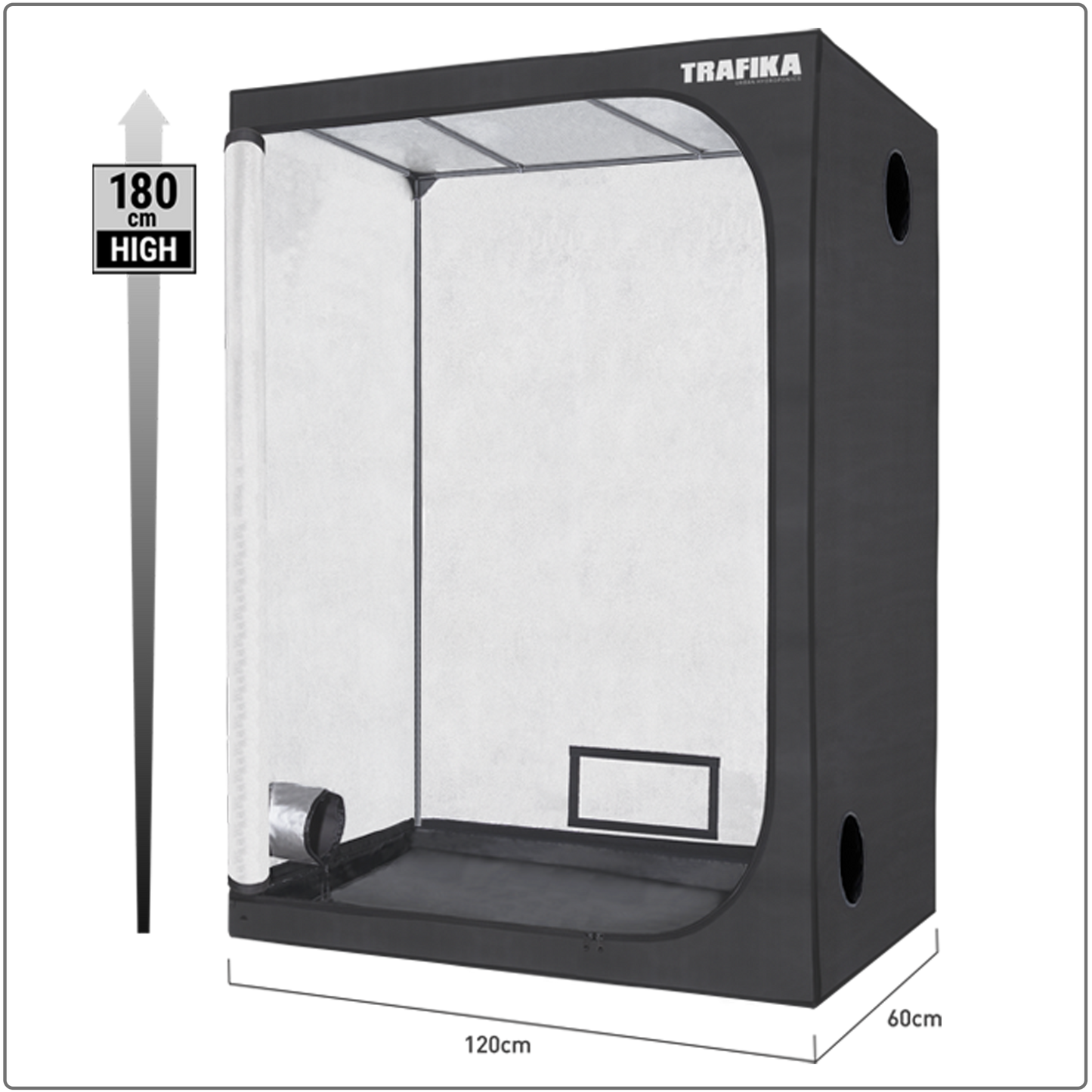 TRAFIKA GROWTENT 120L | Armário de cultivo interior 120 x 60 x 180 cm