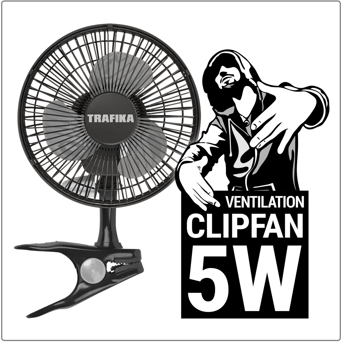 TRAFIKA CLIPFAN | Ventilador 5W 15CM