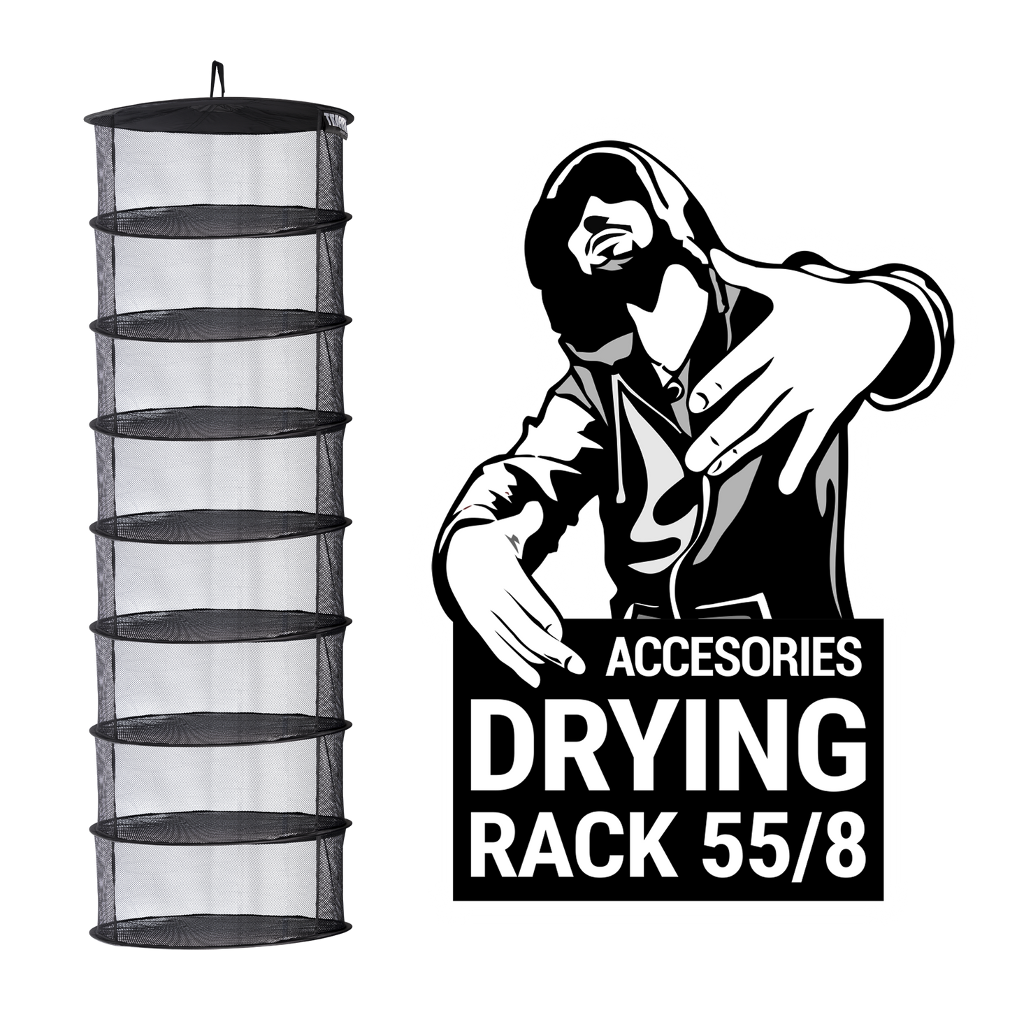 TRAFIKA DRYRACK 55 | Filet de séchage 8 modules de 55 cm