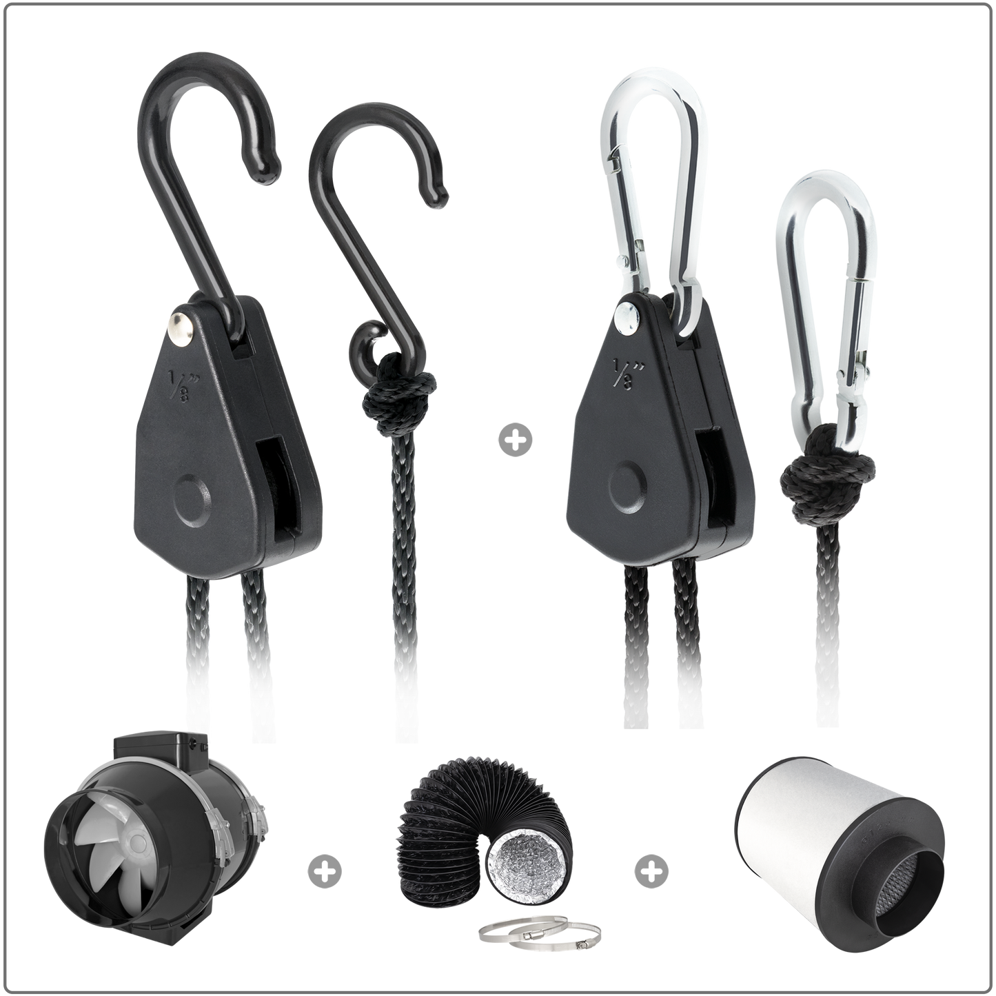 TRAFIKA EXTRACTOR KIT 150mm/690m3h | Kit de extracción para cultivo interior