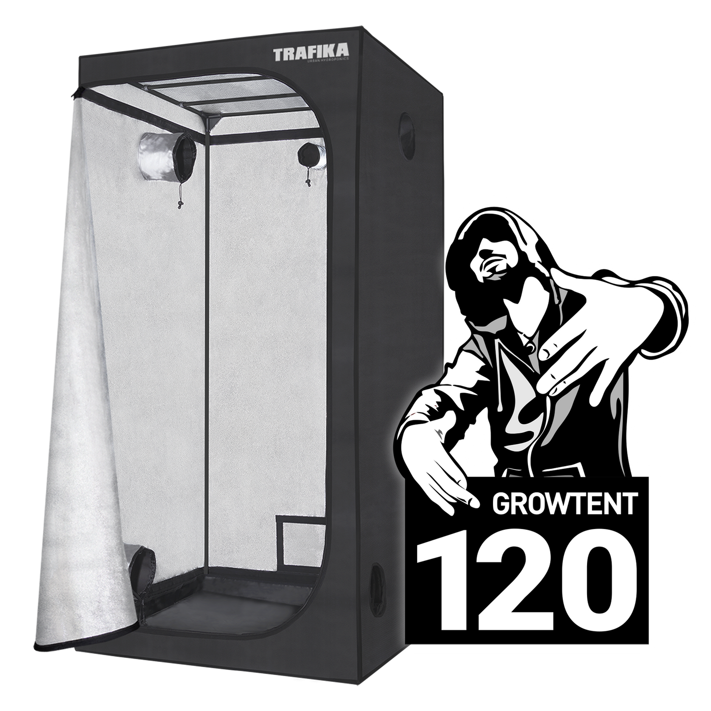 TRAFIKA GROWTENT 120 | Armario de Cultivo Interior 120x120x200cm