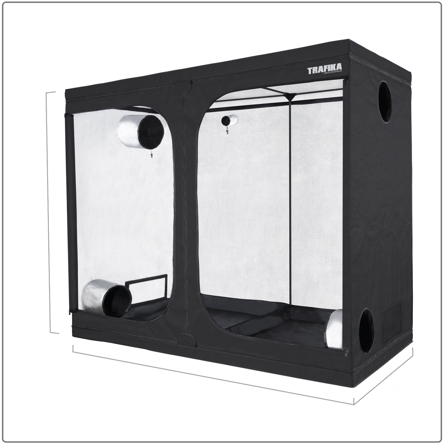 TRAFIKA GROWTENT 240L | Armadio da coltivazione per interni 240 x 120 x 200 cm
