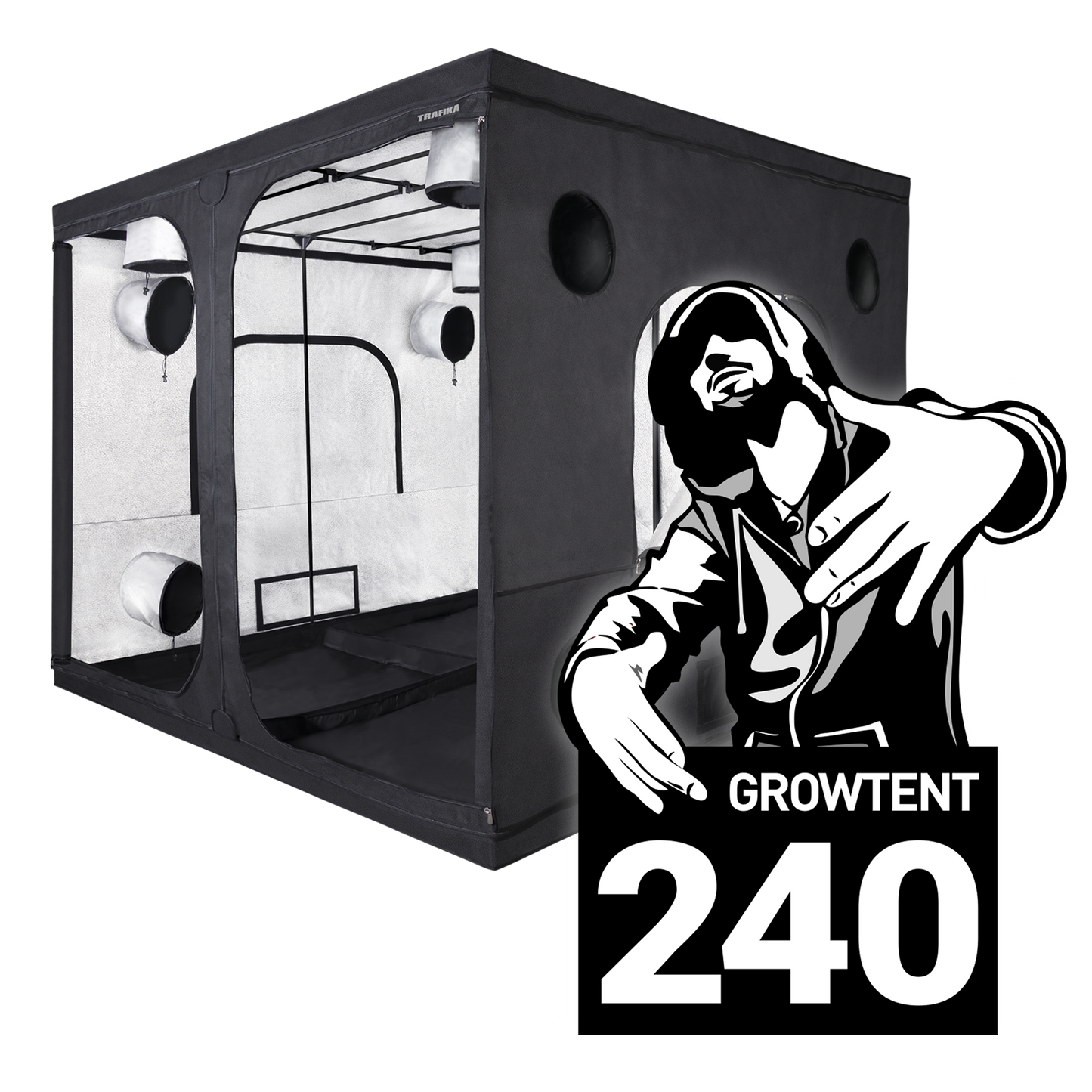 TRAFIKA GROWTENT 240 | Indoor Growzelt 240 x 240 x 200 cm