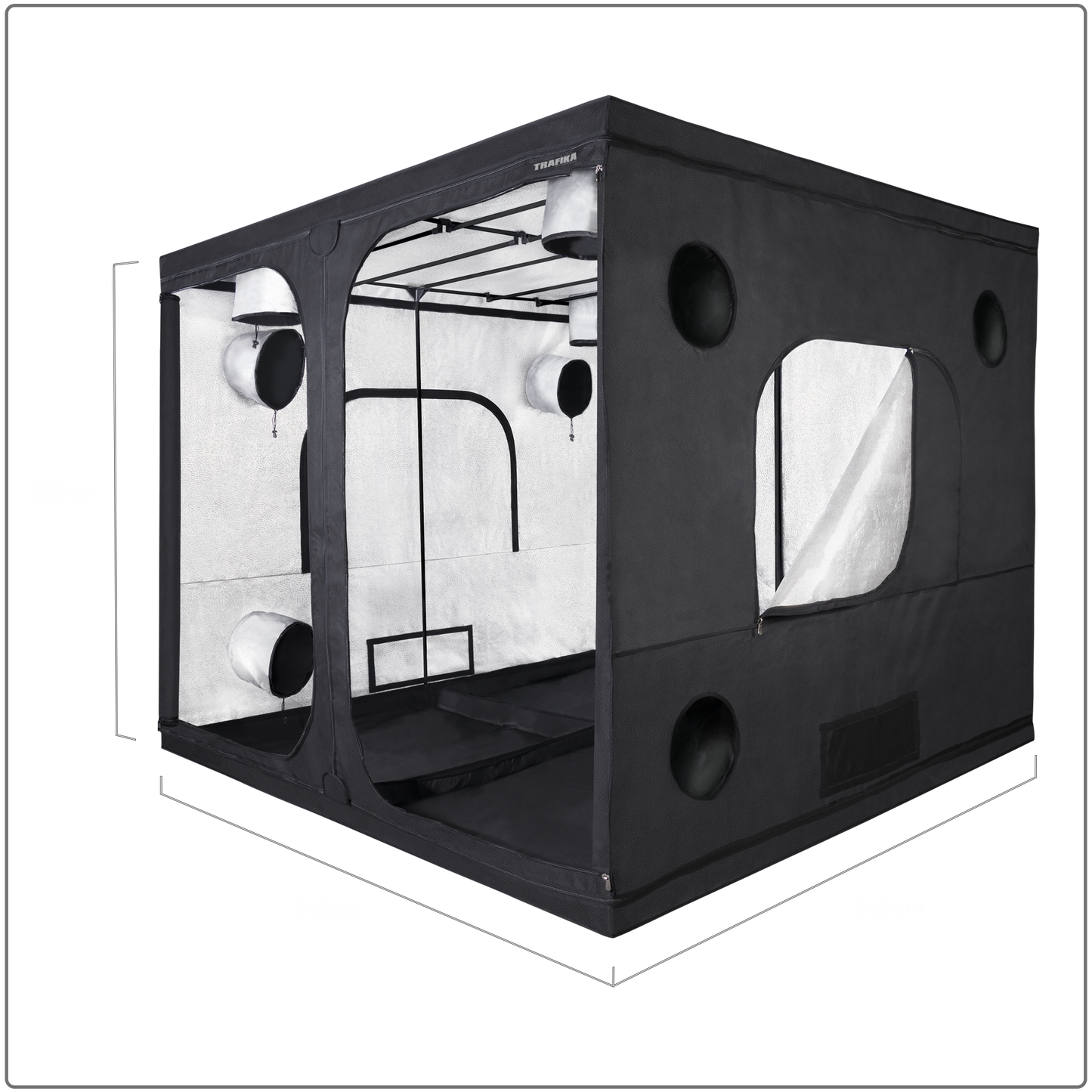 TRAFIKA GROWTENT 240 | Indoor Growzelt 240 x 240 x 200 cm