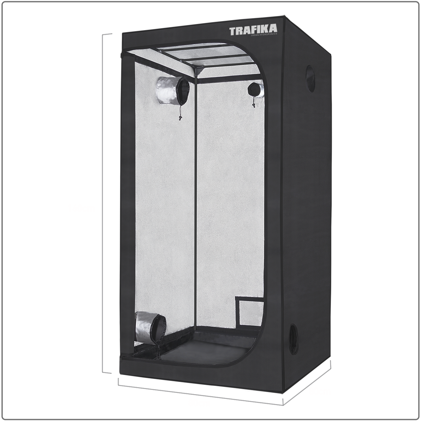 TRAFIKA GROWTENT 80 | Armadio da coltivazione per interni 80 x 80 x 160 cm