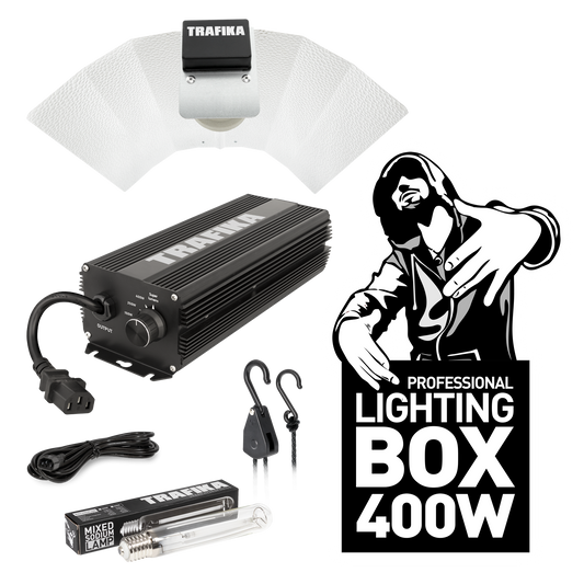 TRAFIKA KIT DE ILUMINAÇÃO 400W | Reator digital 400W + refletor + lâmpada de sódio + polias